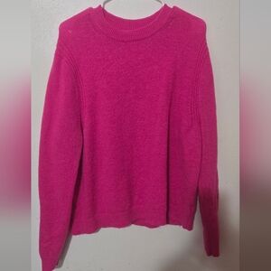 A New Day Vibrant Hot Pink Sweater — Classic Crew Neck - Free Shipping